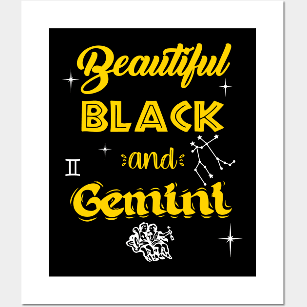 Beautiful Black & Gemini Wall Art by jverdi28